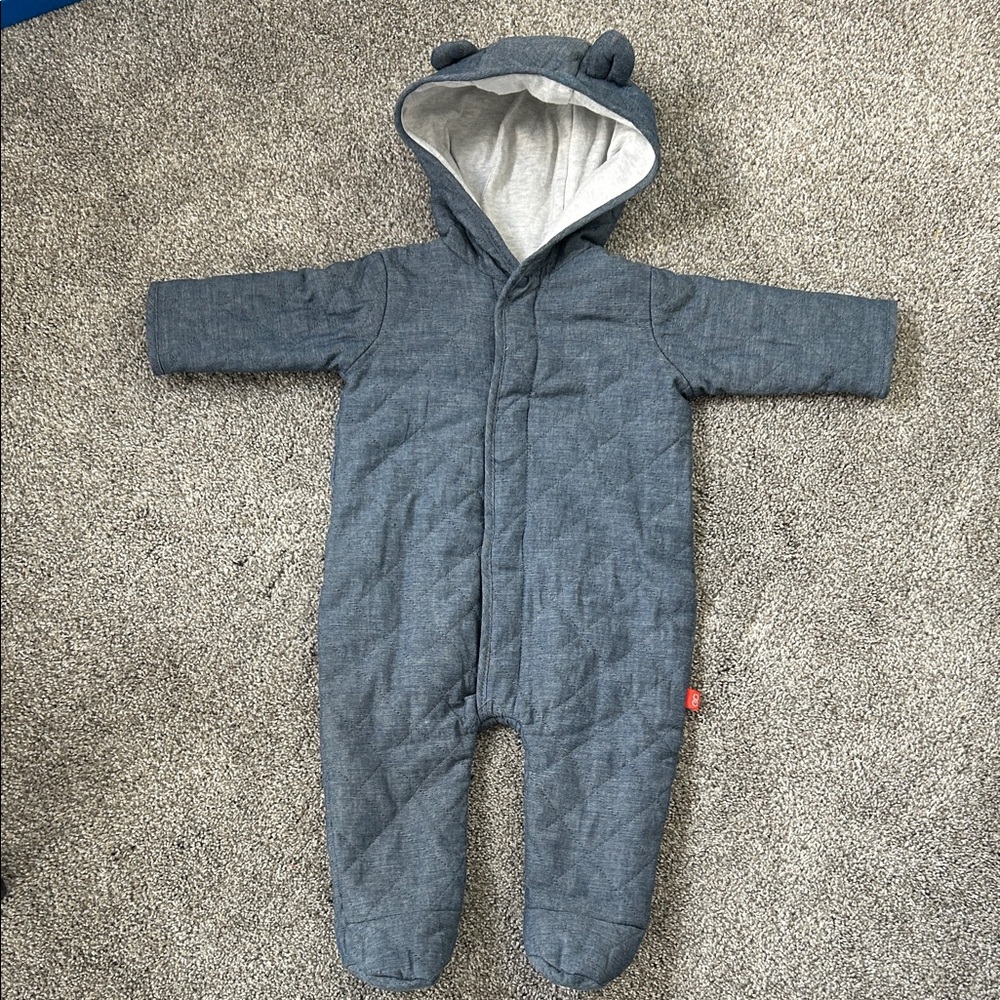 Magnetic Me Quilted Chambray Pram - 3-6 Months